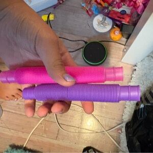 Vibrant Pink and Purple Sensory Tubes for Kids